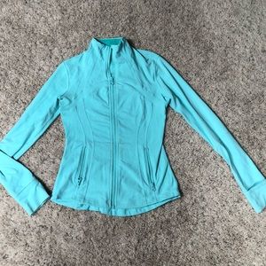 Lululemon full zip up jacket. Teal aqua size M